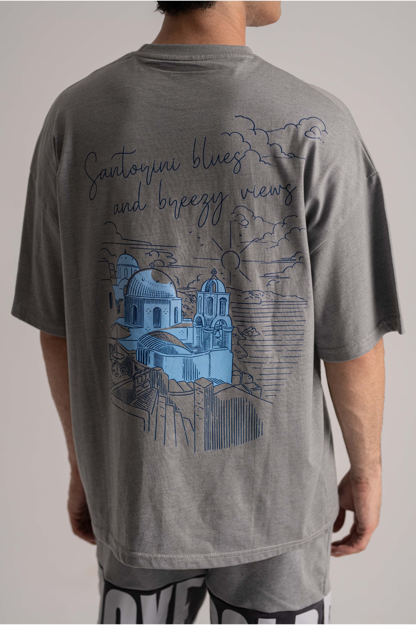 Gray Oversized Tee Shirt