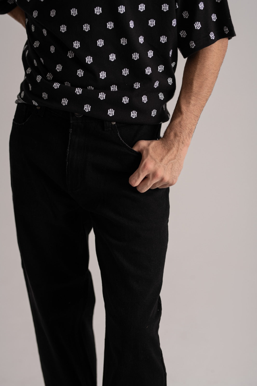 Black Loose Fit Terry