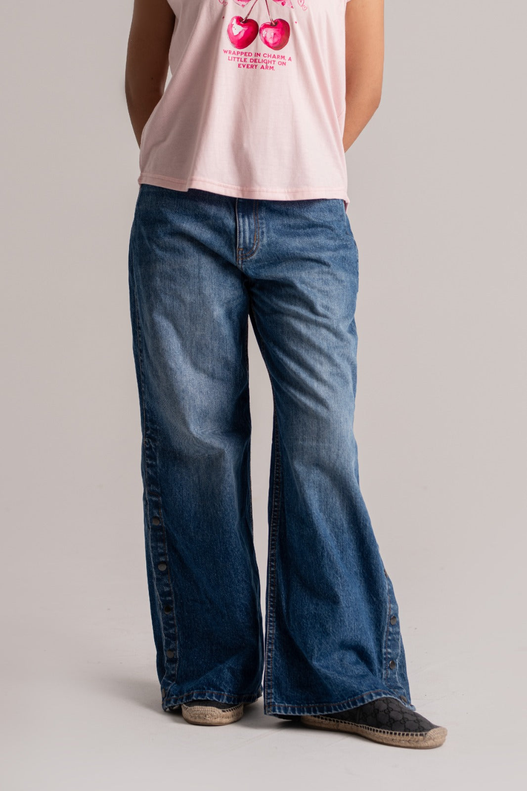 Blue Relaxed Fit Flare Jeans