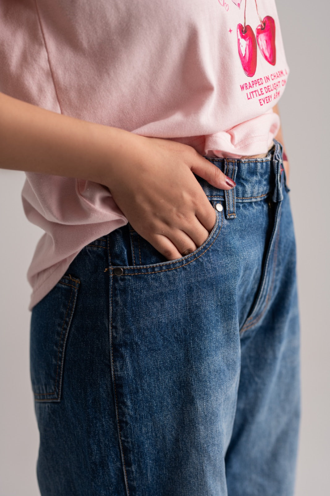 Blue Relaxed Fit Flare Jeans