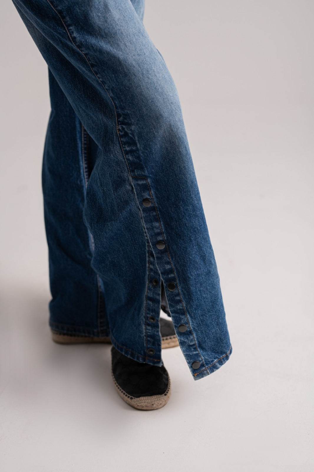 Blue Relaxed Fit Flare Jeans