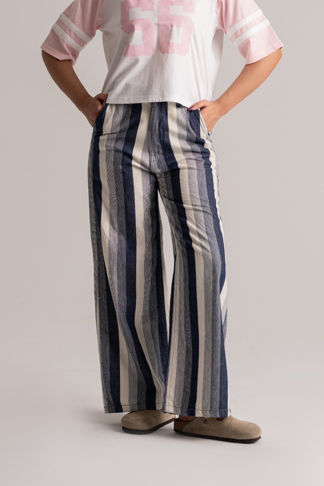 Blue Striper Denim Pant