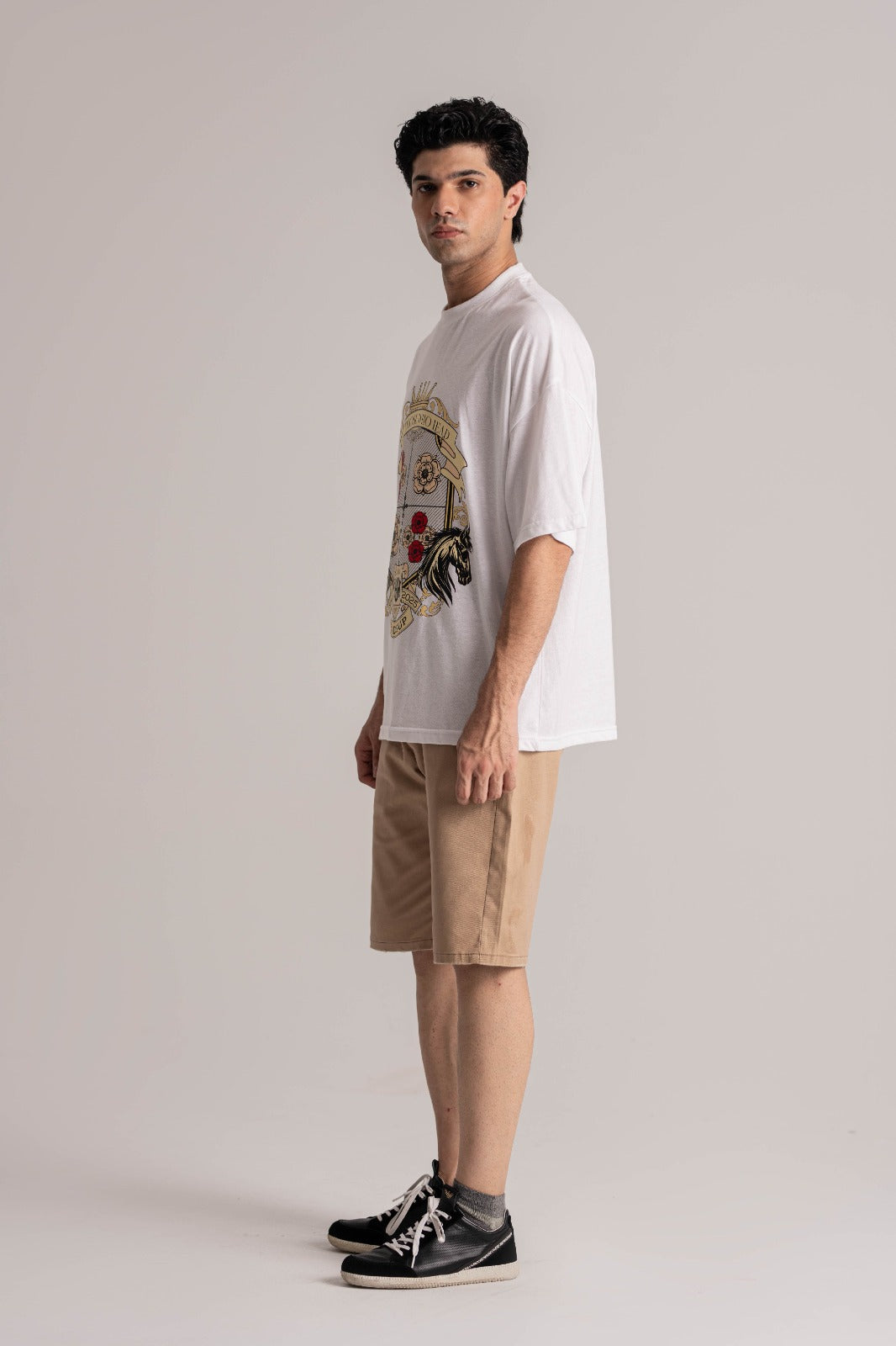 White Oversized Signature Graphic Tee
