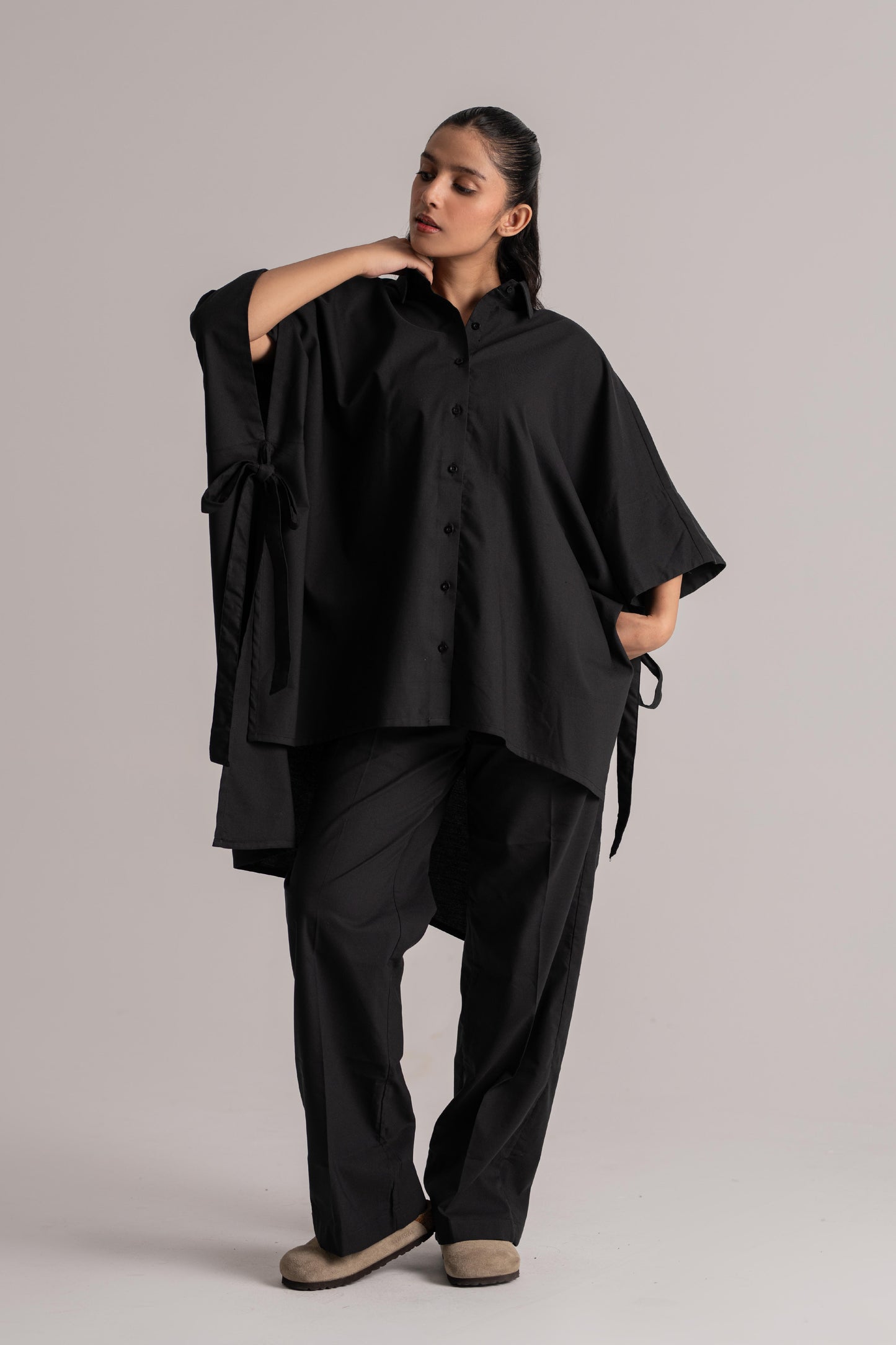 Black Cotton Co-ord Set