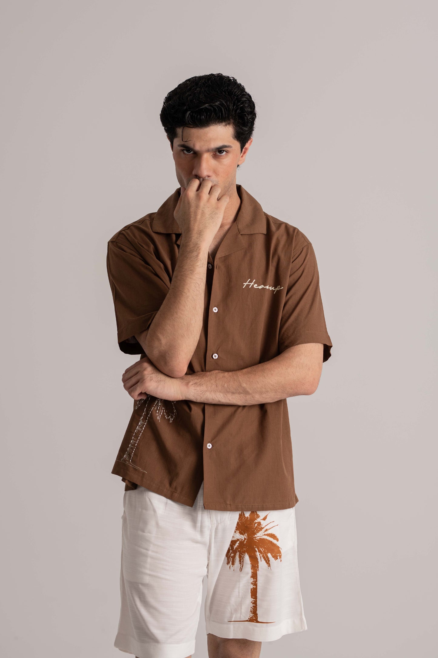 Brown/White Regular Fit Set