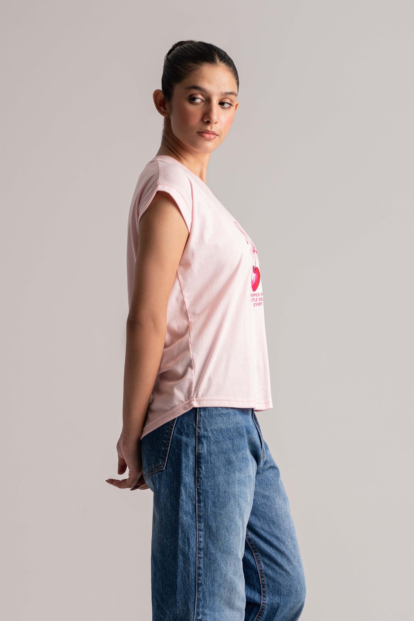 Pink Regular Fit Tee Shirt