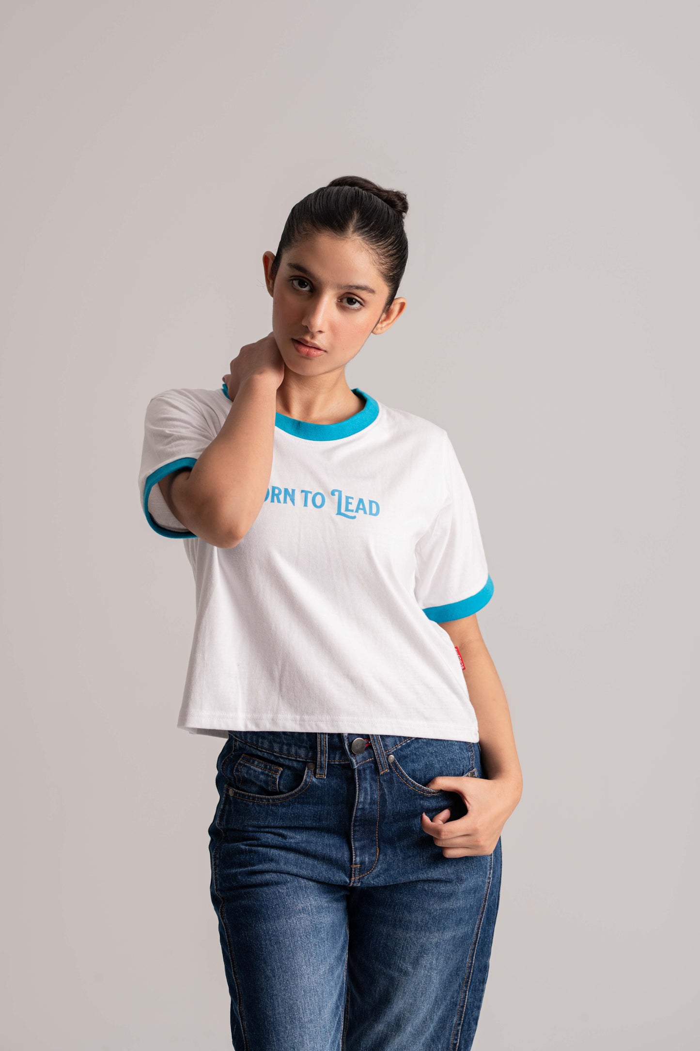 White Loose Fit Crop Top