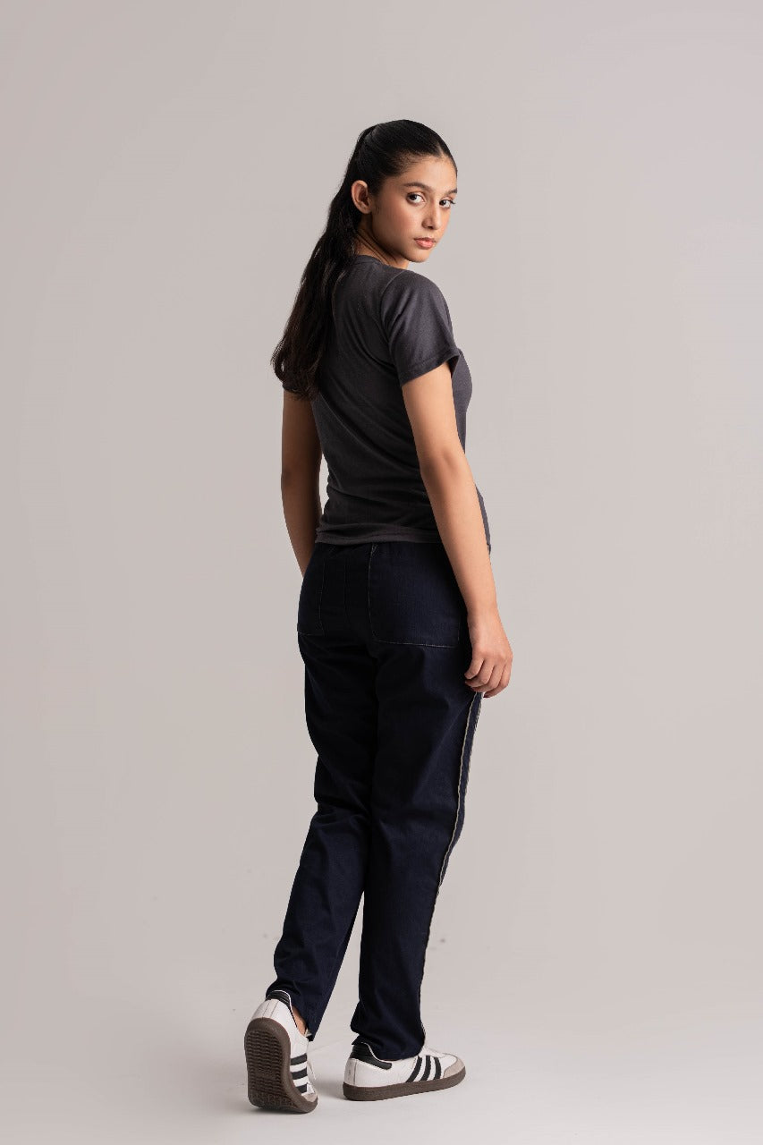 Dark Navy Regular Fit Trousers