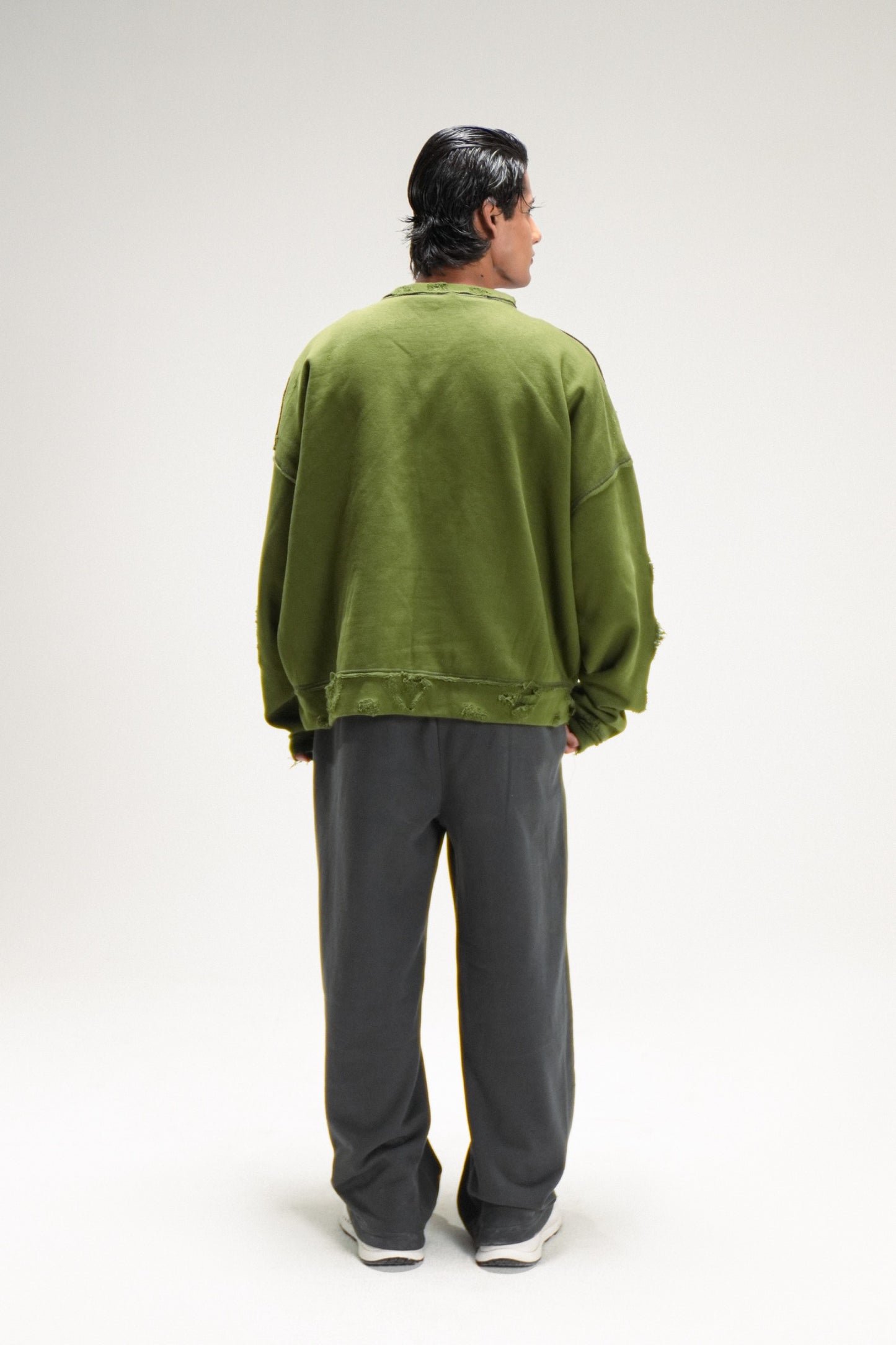 Ash-Grey Contrast Sweats