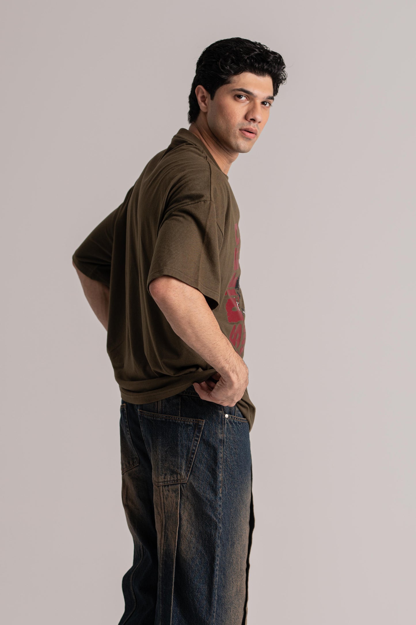 Olive Green Oversized T-Shirt