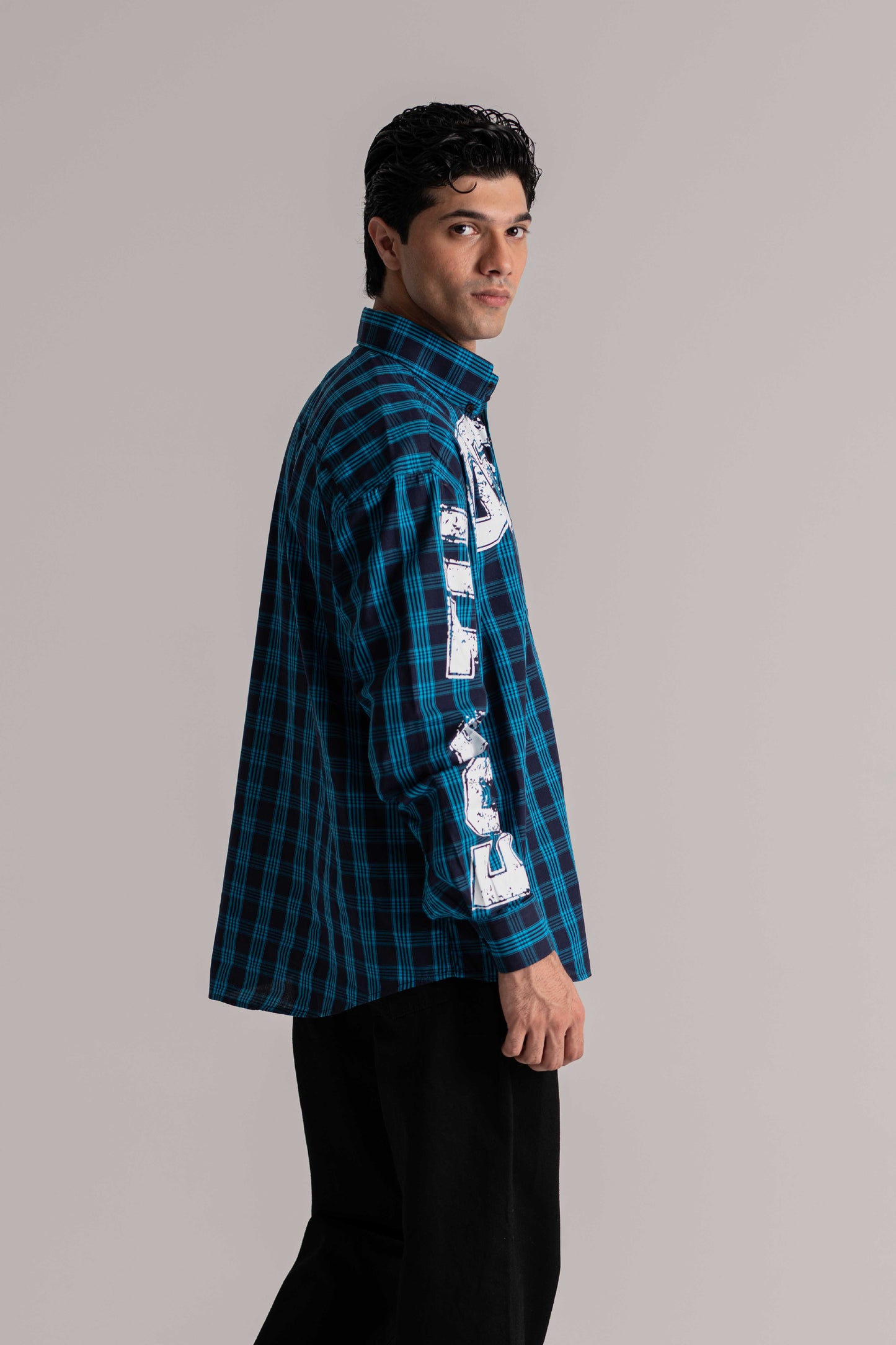 Blue Check Long Sleeve Shirt