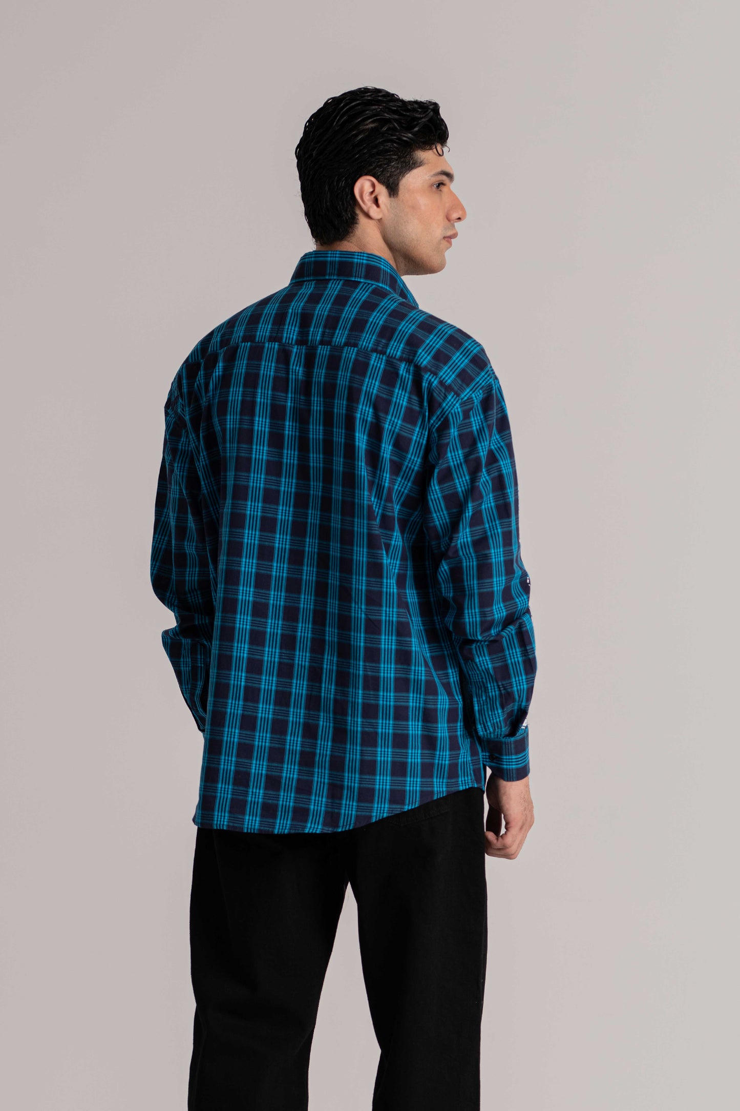 Blue Check Long Sleeve Shirt