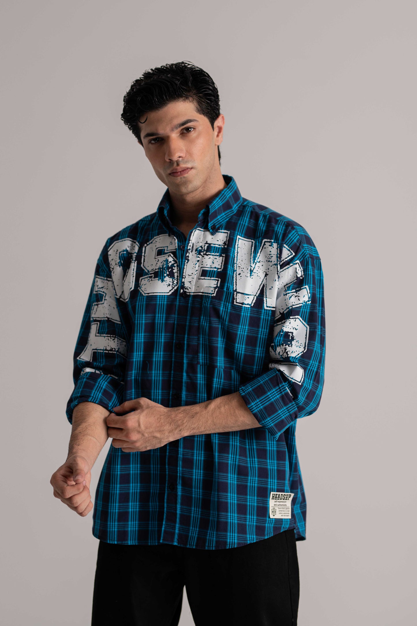 Blue Check Long Sleeve Shirt
