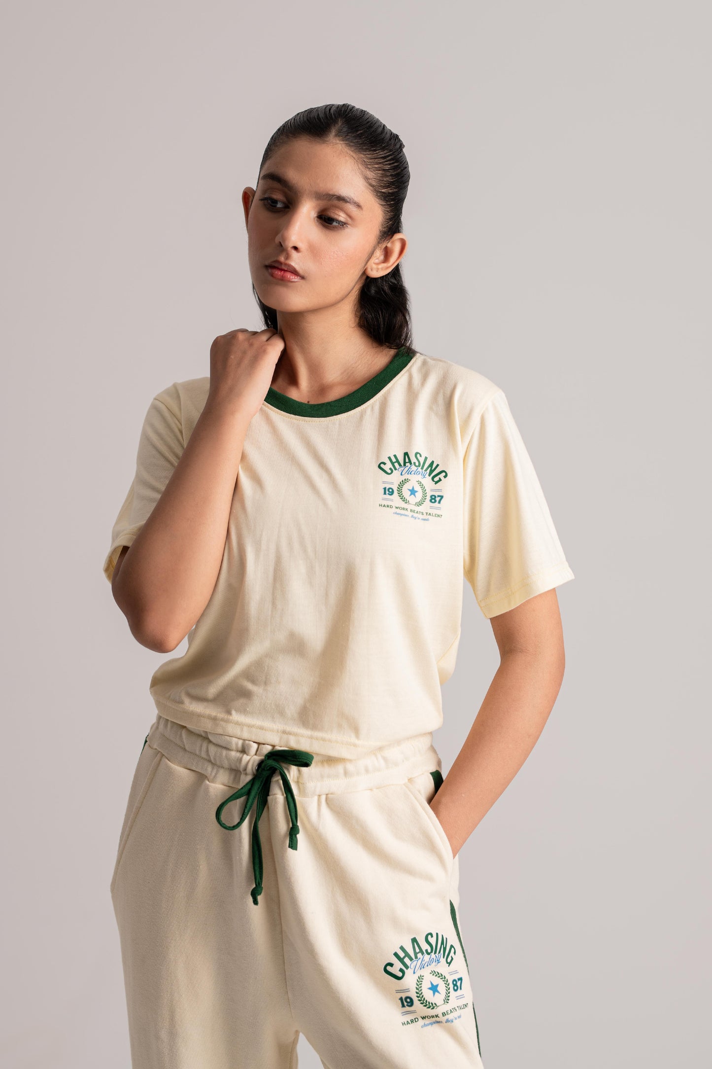 Cream Cotton Co-ord Set