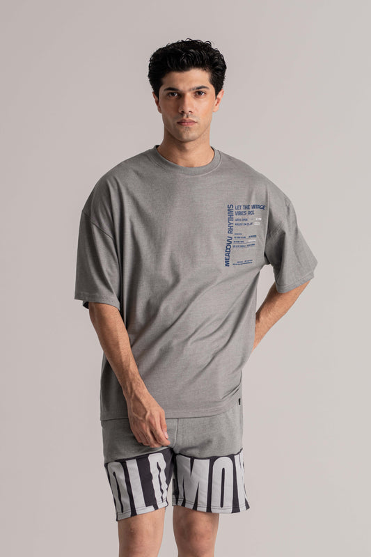 Gray Oversized Tee Shirt