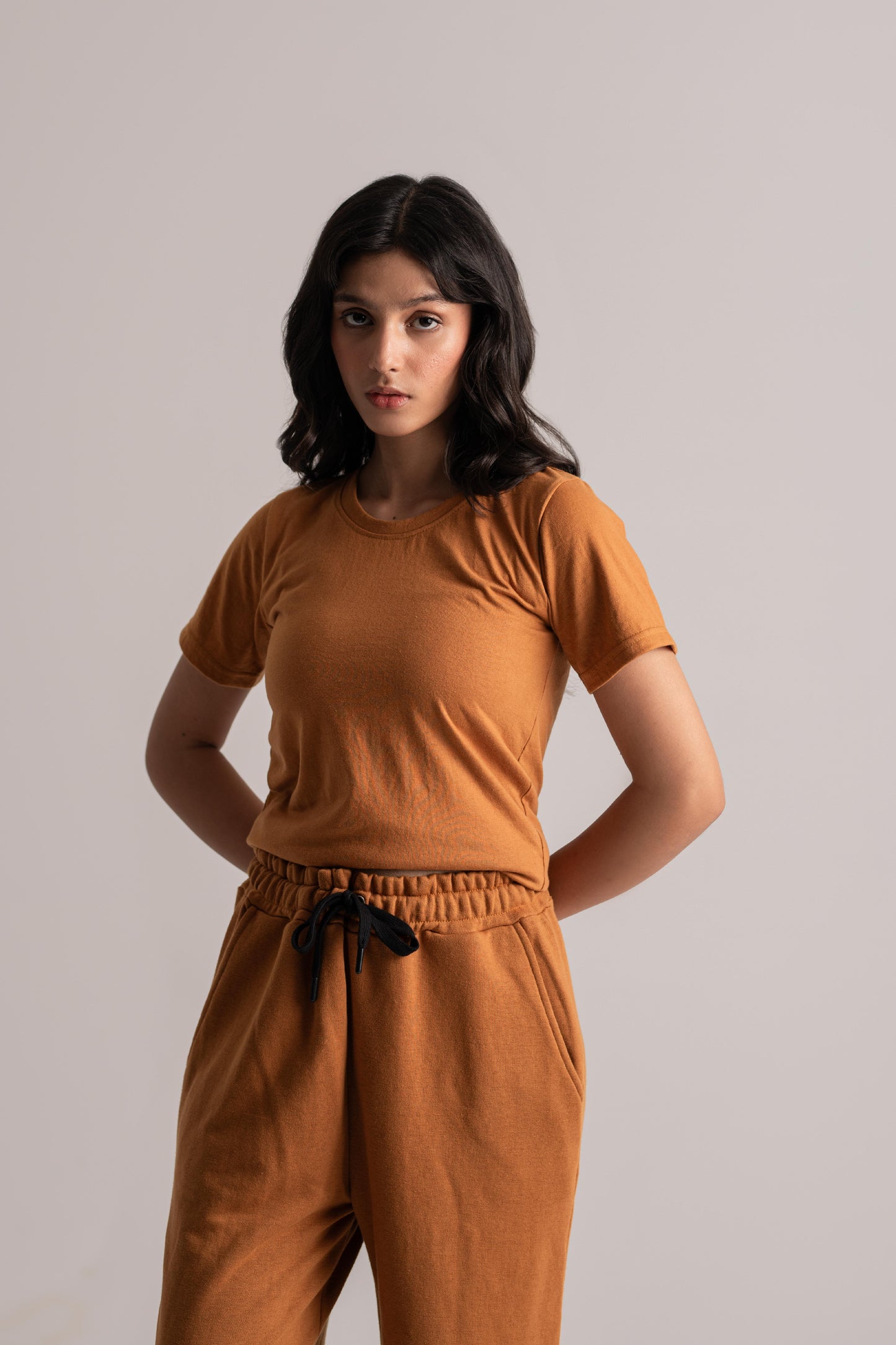 Camel Cotton Co-ord Set