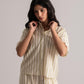 Stripped Cream Cotton Co-ord Set
