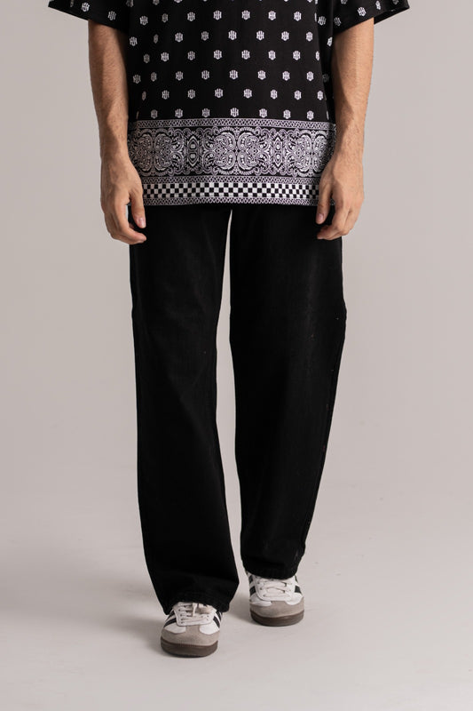 Black Loose Fit Terry
