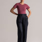 Deep Blue High-Waisted Loose Pants