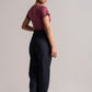 Deep Blue High-Waisted Loose Pants