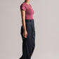 Deep Blue High-Waisted Loose Pants