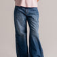 Blue Relaxed Fit Flare Jeans