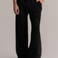 Black Oversized Flare Bottom Pants