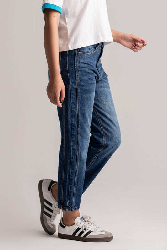 Blue Mom Fit Jeans