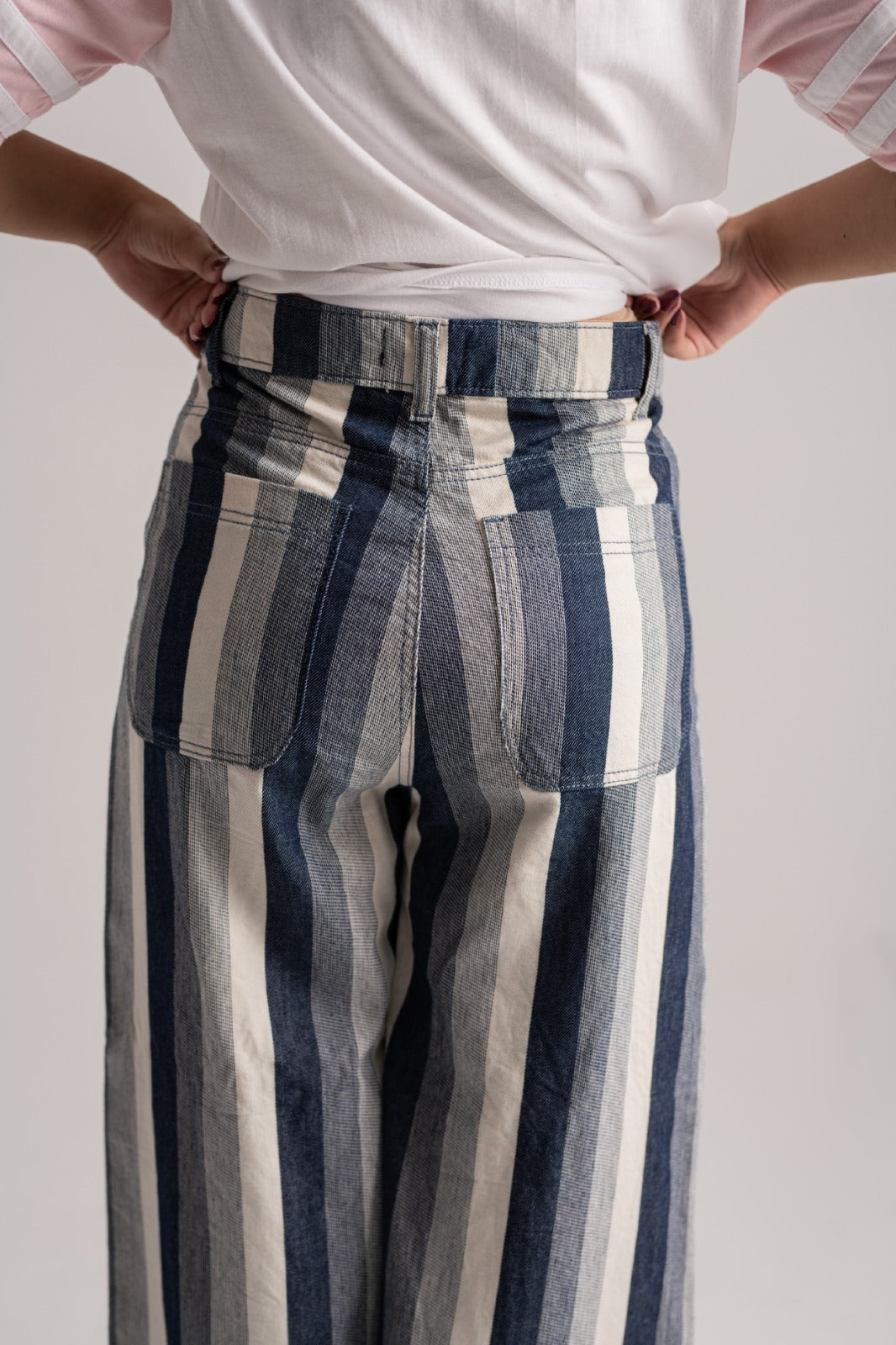 Blue Striper Denim Pant