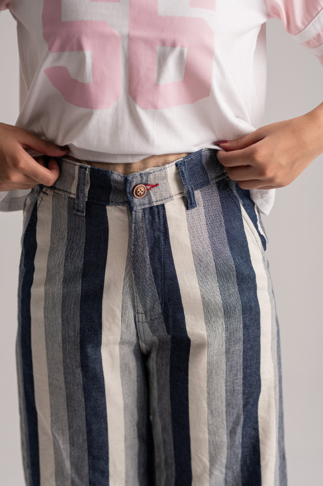 Blue Striper Denim Pant