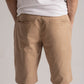 Beige Cotton Twill Shorts