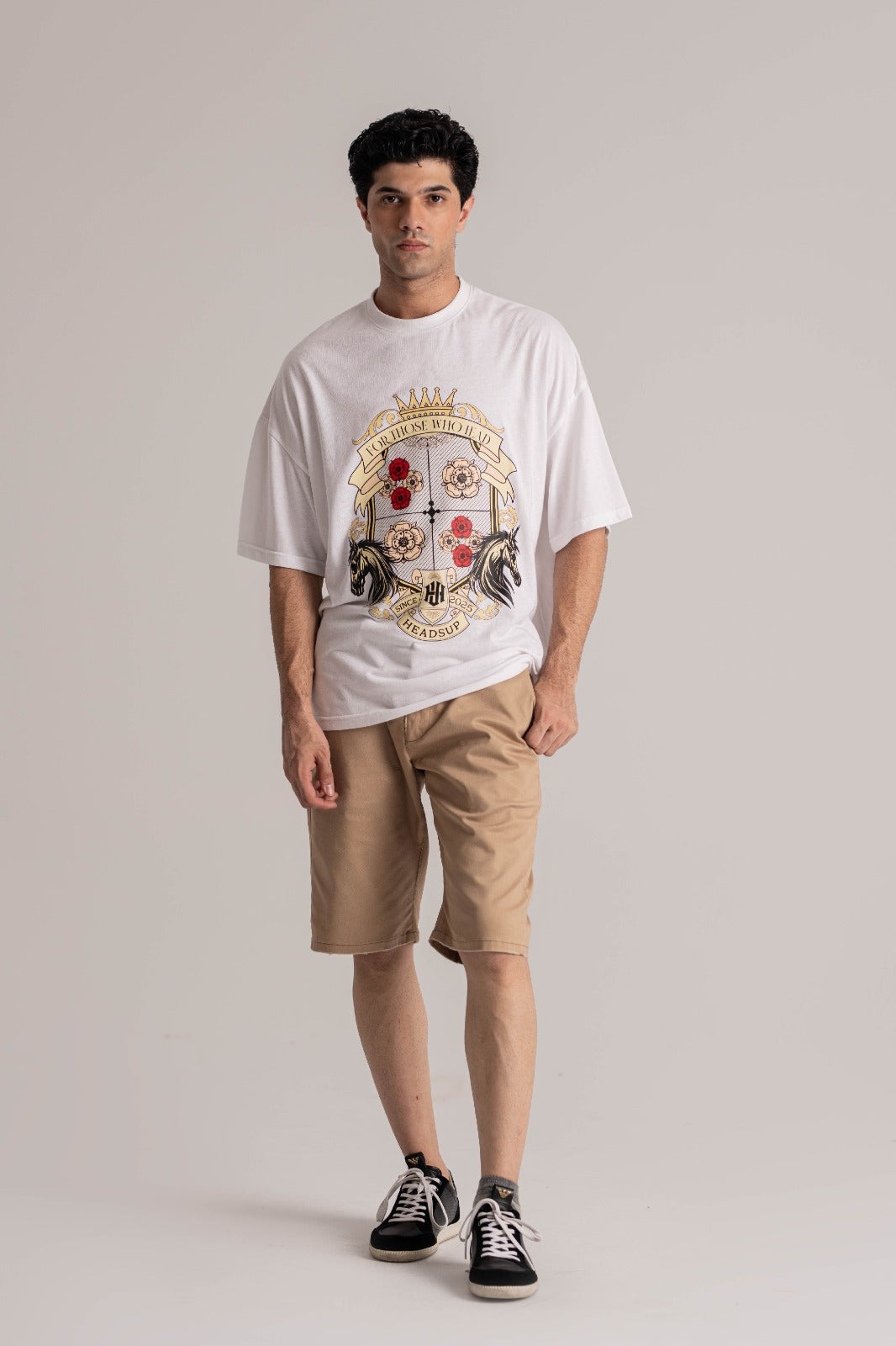 White Oversized Signature Graphic Tee