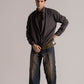 Black Relax Fit Button-Down Shirt