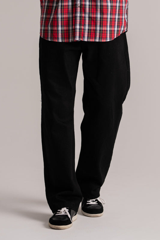 Black Denim Cargo Pant