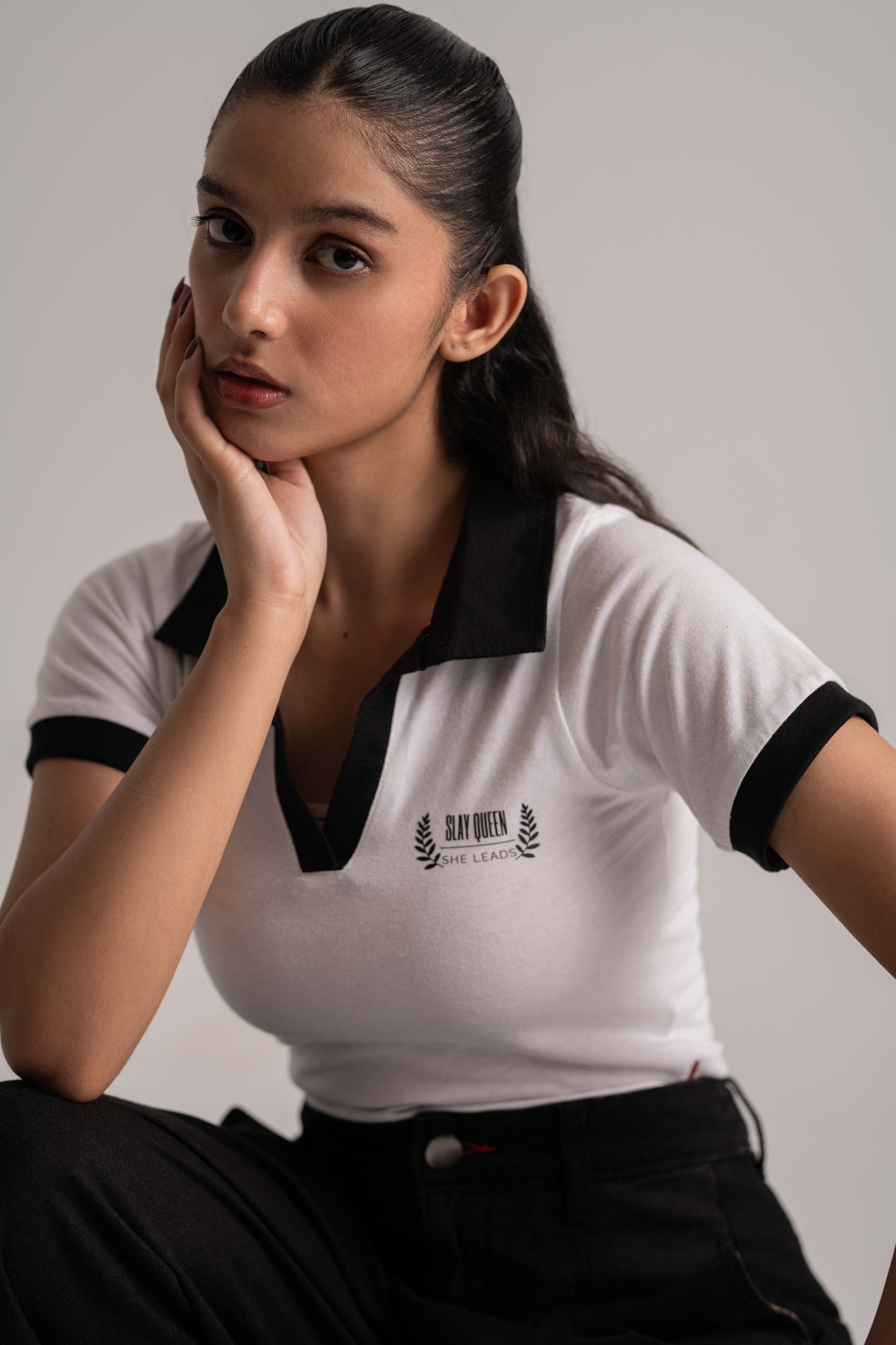 Green Cotton Jersey Crop Top