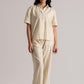 Stripped Cream Cotton Co-ord Set