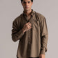 Olive Green Check Long Sleeve Shirt