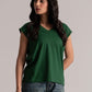 Green Basic V-Neck T-Shirt