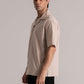 Beige Chambray Half Sleeve Shirt