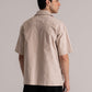 Beige Chambray Half Sleeve Shirt