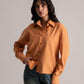 Orange Full Sleeve Basic Shirt