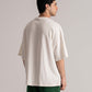 White Round Neck Oversized Thermal T-Shirt