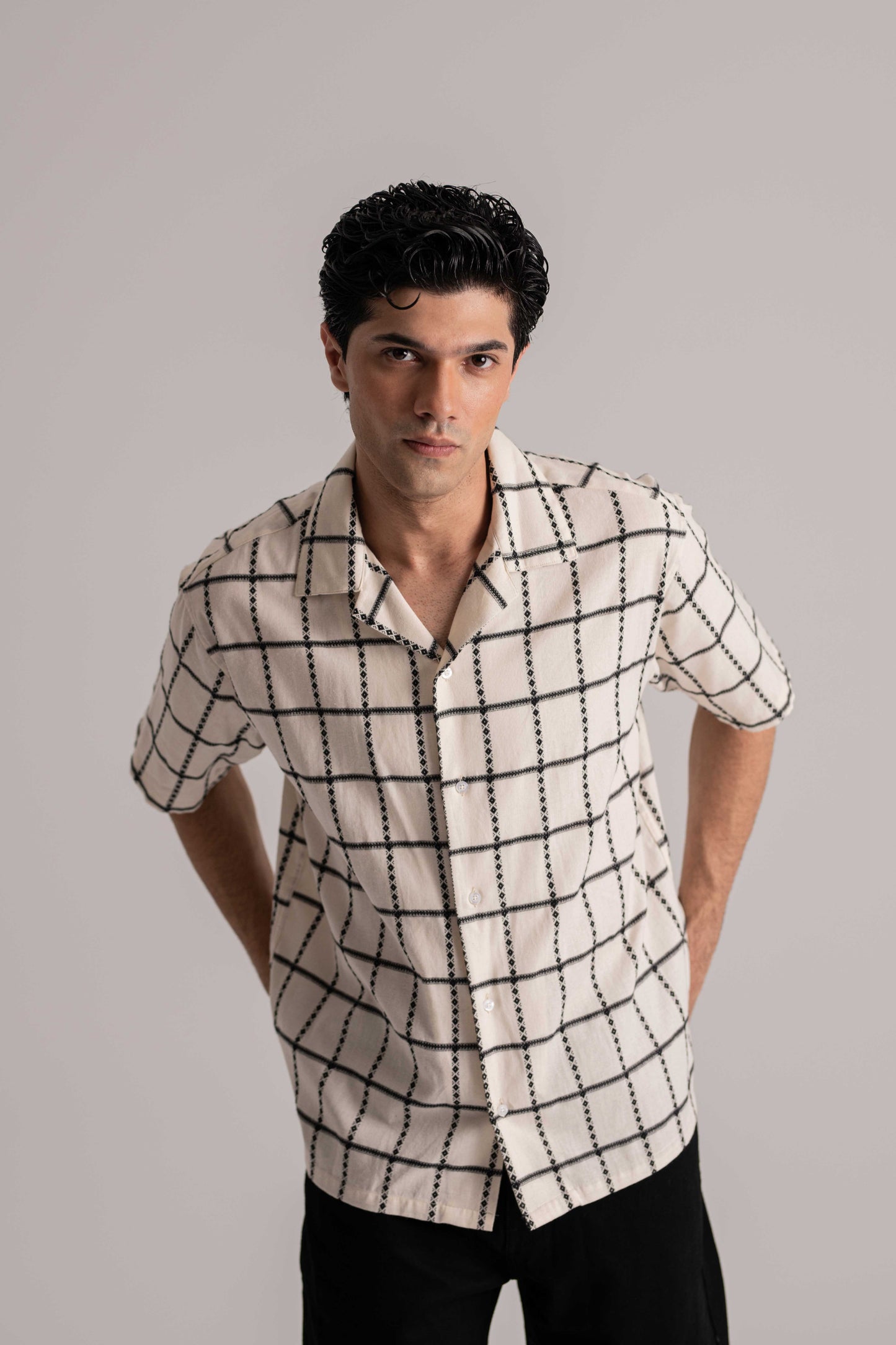Off-White Half Sleeve Shirt