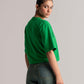 Green Cotton Jersey Crop Top