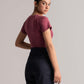 Red Plum Lycra Jersey Crop Top