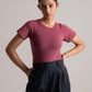 Red Plum Lycra Jersey Crop Top