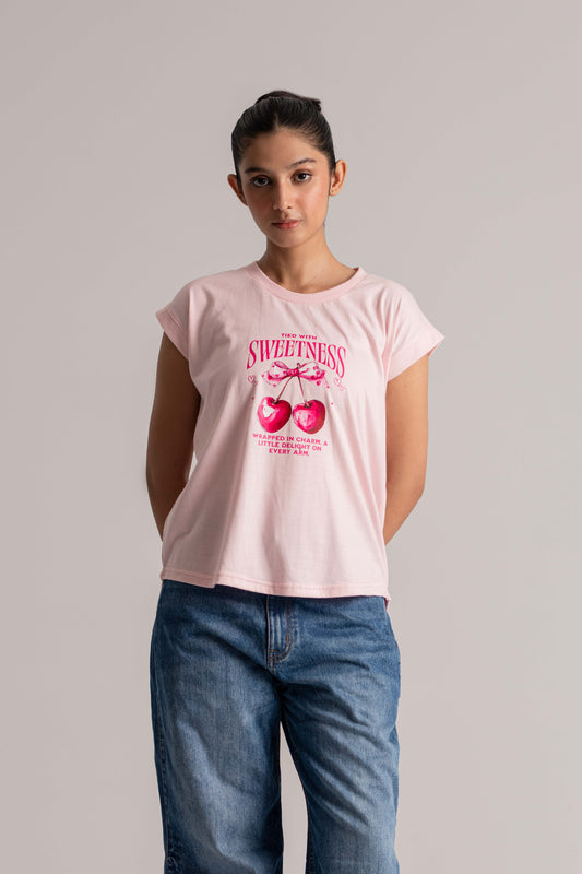 Pink Regular Fit Tee Shirt