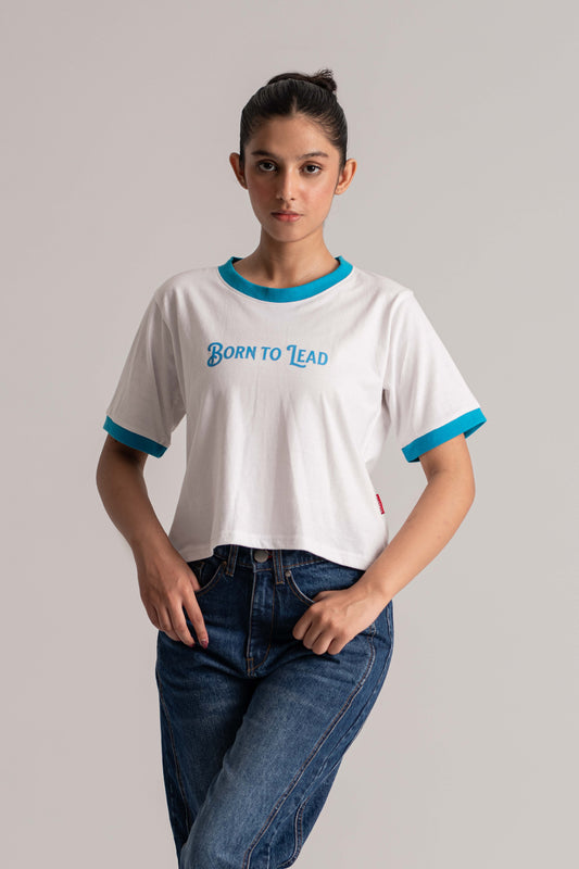 White Loose Fit Crop Top