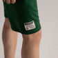 Deep Green Terry Shorts with Cross Pocket