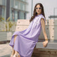 Blue Striped Cotton Button-Down Gown